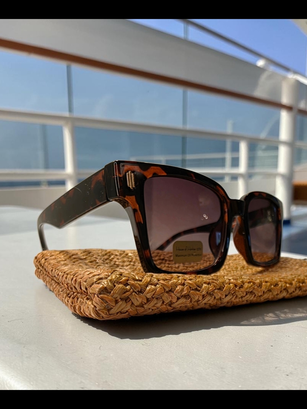 Tortoise Shell Sunglasses with Brown Lenses by House of Harlow 1960  NWT - Picture 3 of 5